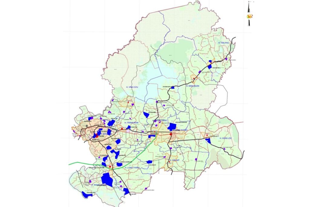 Đồng Nai quy hoạch 89 KCN với tổng diện tích hơn 39.000 ha đến năm 2030: 14 dự án ưu tiên, 8 khu chức năng gắn với sân bay Long Thành.