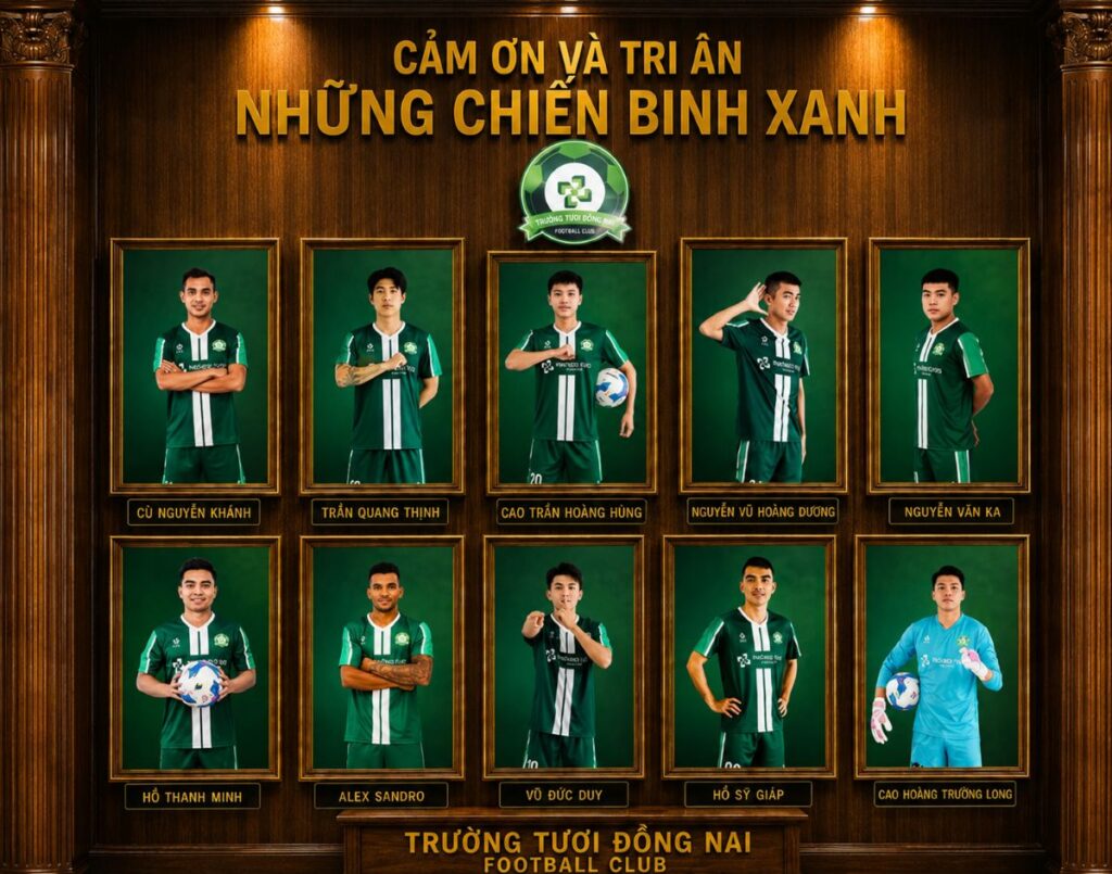 CLB Trường Tươi Đồng Nai chia tay 10 cầu thủ sau khi thăng hạng V-League 2026-2027, mở đầu kế hoạch cải tổ lực lượng cho mùa giải mới.