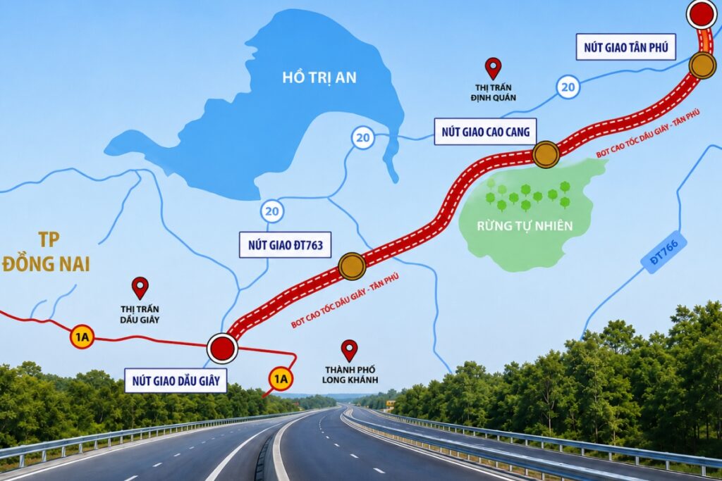 Bộ Xây dựng đề nghị Đồng Nai bàn giao toàn bộ mặt bằng cao tốc Dầu Giây - Tân Phú trước 30/6 để bảo đảm tiến độ thi công.