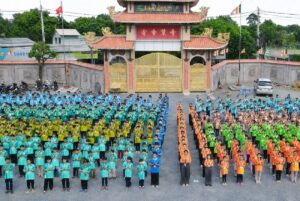 Gần 700 bạn trẻ tham gia khóa sinh hoạt Phật pháp tại chùa Tịnh Hội, Đồng Nai với nhiều hoạt động trải nghiệm và rèn luyện kỹ năng.
