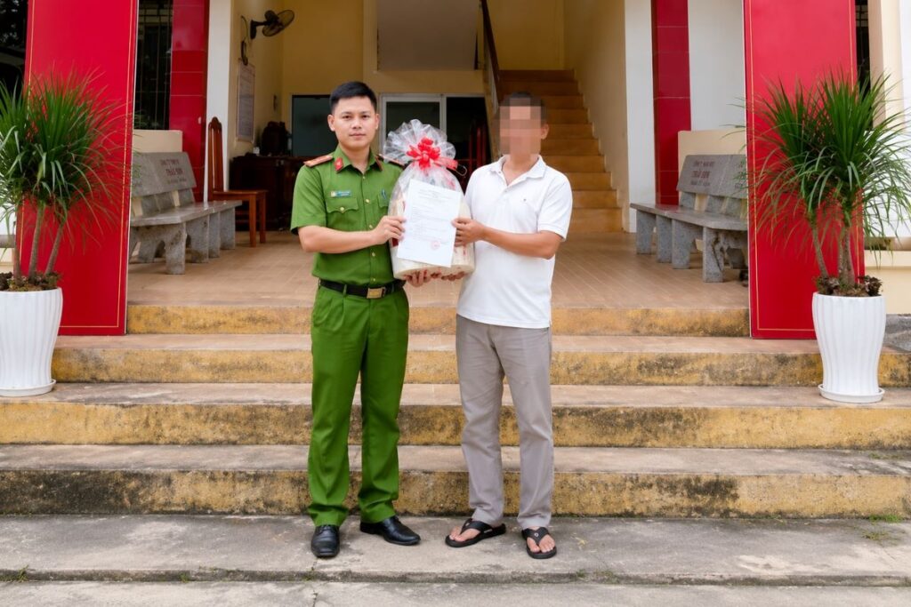 Người đàn ông có biểu hiện bất thường trên cầu lúc nửa đêm được cứu kịp thời, gia đình gửi thư cảm ơn lực lượng công an.