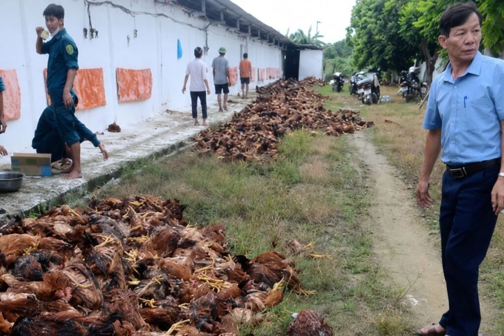 Chập điện làm hệ thống thông gió ngừng hoạt động, khiến gần 10.000 con gà tại Thanh Hóa chết ngạt. Xem chi tiết vụ việc.