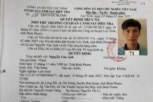 TP Đồng Nai bắt giữ Nguyễn Văn Anh, đối tượng bị truy nã về tội buôn bán hàng cấm sau 1 năm lẩn trốn tại TP Hồ Chí Minh.