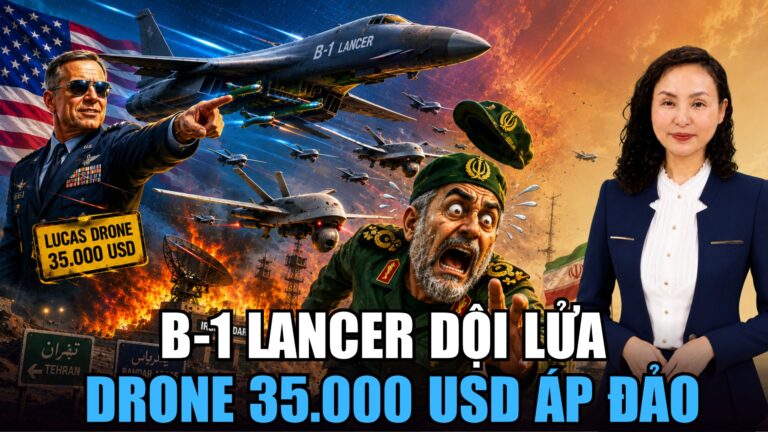 Mỹ dùng B-1 Lancer và drone giá rẻ để tăng sức ép với Iran tại Hormuz