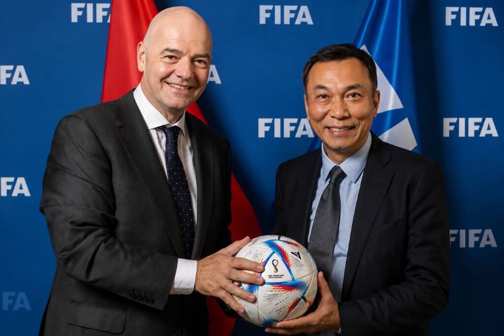 Chủ tịch FIFA Gianni Infantino dự khán trận chung kết lượt về giữa tuyển Việt Nam và Thái Lan tại ASEAN Cup.